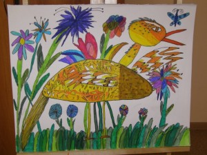 Рисунки птиц, рисуют дети, рисунки батик